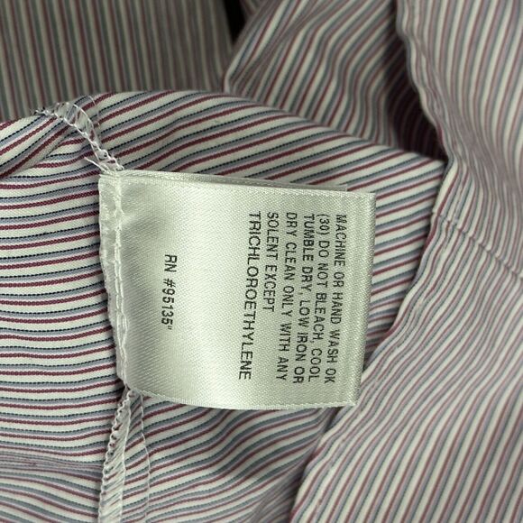 Lafayette 148 New York Sleeveless Button Down Striped polo shirt Size 8 - Picture 6 of 8